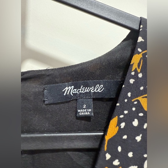 Madewell Floral Black and Yellow Dress - Picture 3 of 6